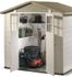 Abri de jardin en résine avec toit bi-pente et plancher en dalle composite 3,13 m², Livraison à domicile incluse - HABRITA