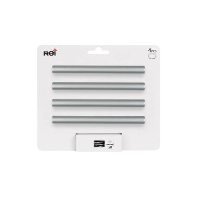Poignée de meuble inox aluminium entraxe 96 mm par 4 REI