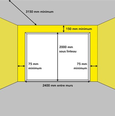 Porte de garage sectionnelle motorisée IQA l.240 x h.200 cm rainurée blanche - SPADONE