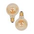 Lot de 2 ampoules G80 dimmable ambree E27 8W = 729 lumens blanc chaud - COREP