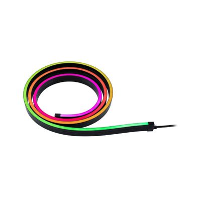 Ruban LED USB RGBW multicolore 1,5m avec télécommande Noir - Black Neon PAULMANN