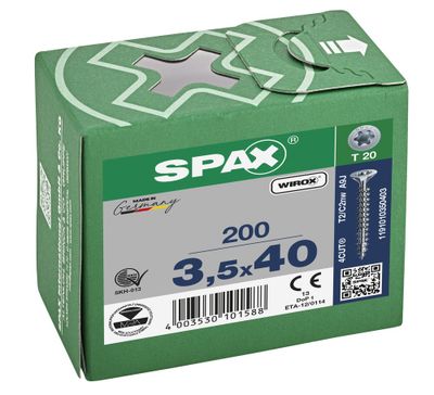 Vis tête fraisée T-star 3,5 x 40 mm par 200 SPAX