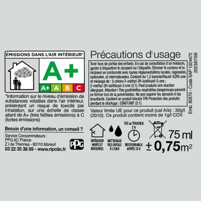 Peinture O'PUR Gris Souris 75 mL - RIPOLIN