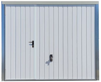 Porte de garage basculante manuelle avec portillon l.240 x h.200 cm blanche - SPADONE