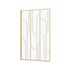 Pare-baignoire rabattable or brossé 140 x 80 cm Art Déco arrondi AURLANE