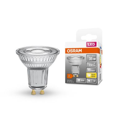 Ampoule LED spot GU10 36° 2.6 W = 230 lumens blanc chaud Superstar OSRAM