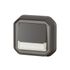 Bouton poussoir inverseur étanche IP55 lumineux + porte-étiquette encastrable Anthracite - Plexo LEGRAND