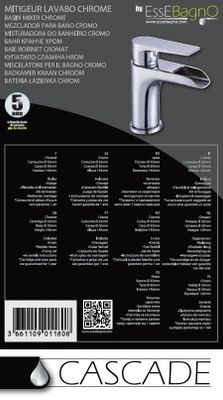 Mitigeur de lavabo Cascade chromé ESSEBAGNO