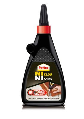 Colle à bois Ni Clou Ni Vis liquide biberon 200 g - PATTEX
