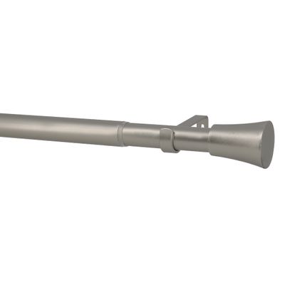 Kit tringle à rideaux extensible en métal de 1.20 à 2.10 m diam 25 à 28 mm Finition Nickel mat- MOBOIS