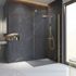 Paroi de douche à l'italienne 90x200 cm profilé or verre transparent 6 mm New Style - SCHULTE