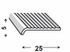 Nez de marche aluminium anodisé incolore 25 x 5 mm 2 m CQFD