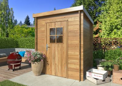 Abri de jardin en bois traité autoclave marron Zoé 1 - ép.19mm - 3,2 m² hors-tout - WHITE WOOD