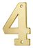 Chiffre 4 à visser hauteur 51 mm laiton THIRARD