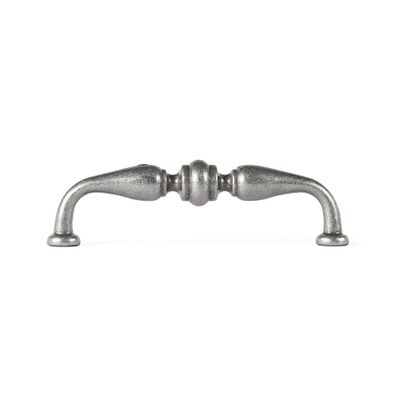 Poignée de meuble zamak vieil argent entraxe 96 mm REI