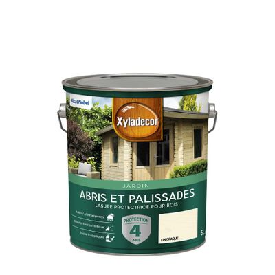 Lasure protectrice pour bois extérieur abris et palissades mat lin opaque 5 L - XYLADECOR