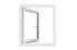 Fenêtre PVC blanc 1 vantail tirant droit H.95 x l. 80 cm CLOSY