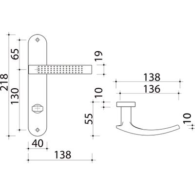 Poignées de porte Ibiza noir mat à condamnation ALPERTEC