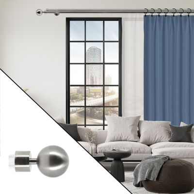 Embout déco boule en métal diam 28 mm Finition Chromé par 2 - MOBOIS