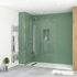 Paroi de douche à l'italienne 140x195 cm profilé chrome verre transparent 5 mm Essentiel - AURLANE
