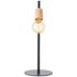 Lampe à poser E27 Tiffany noir et bois 28W - BRILLIANT