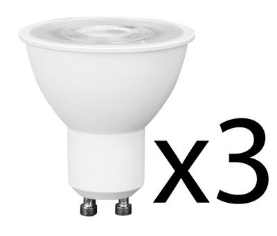 Ampoules LED spot GU10 4W = 400 lumens blanc chaud par 3 - ARLUX
