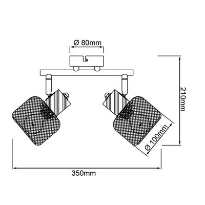 Réglette GIADA E14 2x28W blanc et bois- BRILLIANT