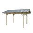 Carport double pente bois massif naturel 17.85 m²  - HABRITA