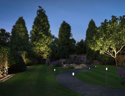 Borne extérieur LED 40cm Plug & Shine noir IP65 150 lumens blanc chaud - PAULMANN