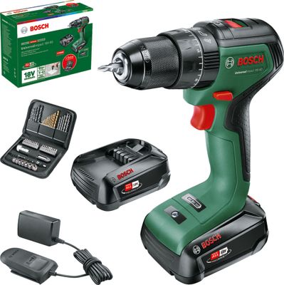 Perceuse à percussion sans fil 18 V UniversalImpact (2 batteries + 51 acc.) - BOSCH