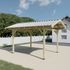 Carport double pente bois massif naturel 17.85 m²  - HABRITA