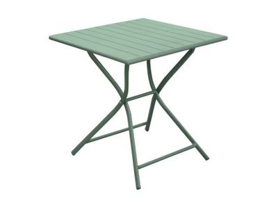 Table de jardin pliante GUERIDON aluminium amande 70 x 70 cm, Livraison à domicile incluse - PROLOISIRS