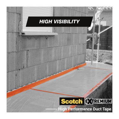 Ruban adhésif de bâtiment High Visibility orange 25 m x 48 mm - SCOTCH