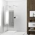 Paroi de douche à l'italienne 100x200 cm profilé chrome verre miroir 8 mm Parma - AURLANE