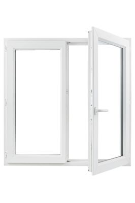 Fenêtre PVC blanc 2 vantaux H.135 x l.140 cm CLOSY