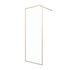 Paroi de douche latérale fixe 80x200 cm profilé or verre transparent 6 mm Golden Edge - AURLANE