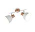 Réglette 2 spots E27 Delume blanc et bois 2x40W - REALITY