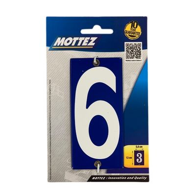 Plaque numéro de maison 6 MOTTEZ