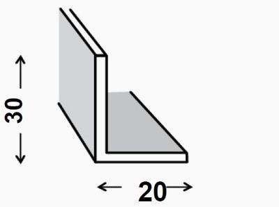 CORNIERE PVC BLANC 25X25MM 2,60M CQFD