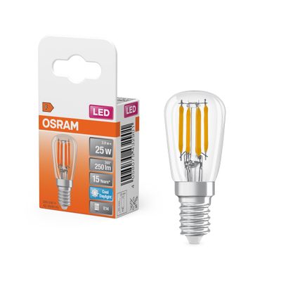Ampoule LED E14 tube T26 à filament 2.8 W 250 lumens lumière du jour OSRAM