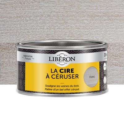 Cire à céruser blanche pour meuble en bois 250 mL - LIBERON
