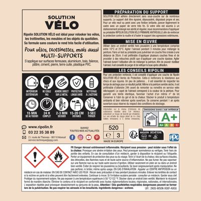 Bombe de peinture multi-supports solution vélo beige urbain mat velouté 400 mL - RIPOLIN