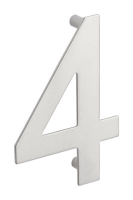 Chiffre 4 à visser hauteur 100 mm inox THIRARD