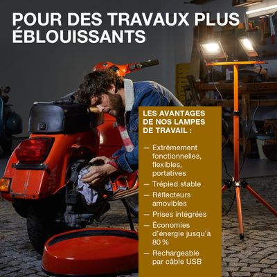 Projecteur de chantier LED 360 Socket IP54 4400 lumens lumière du jour - OSRAM