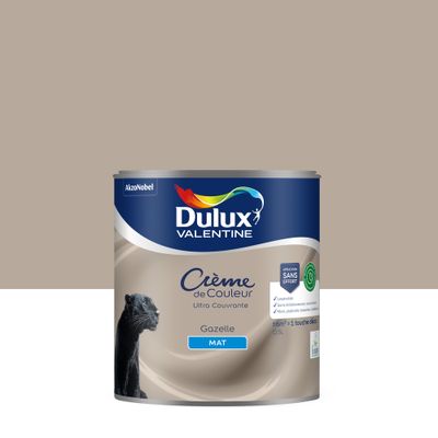 Peinture crème de couleur Gazelle mat 0,5L - DULUX VALENTINE