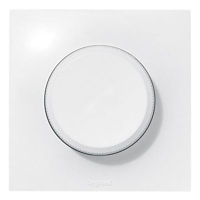 Interrupteur variateur de lumière rotatif  encastrable complet Blanc - Neptune LEGRAND
