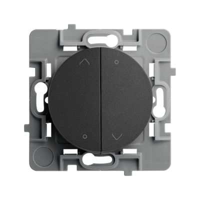 Interrupteur volet roulant 2 boutons noir Casual Evo - DEBFLEX