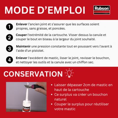 Mastic d'étanchéité Extrême spécial piscine transparent 280 ml RUBSON