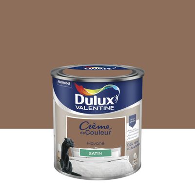 Peinture crème de couleur Havane Satin 0,5 L - DULUX VALENTINE
