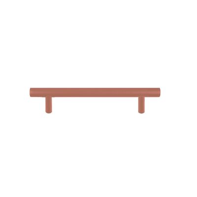 Poignée de meuble cylindrique inox terracotta entraxe 96 mm REI